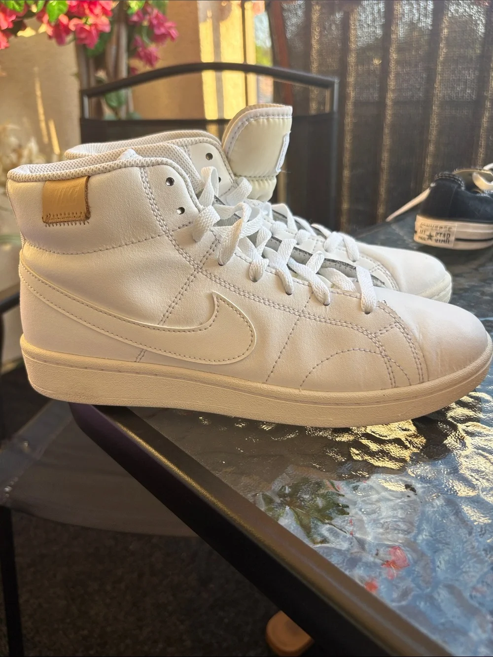 Nike white leather